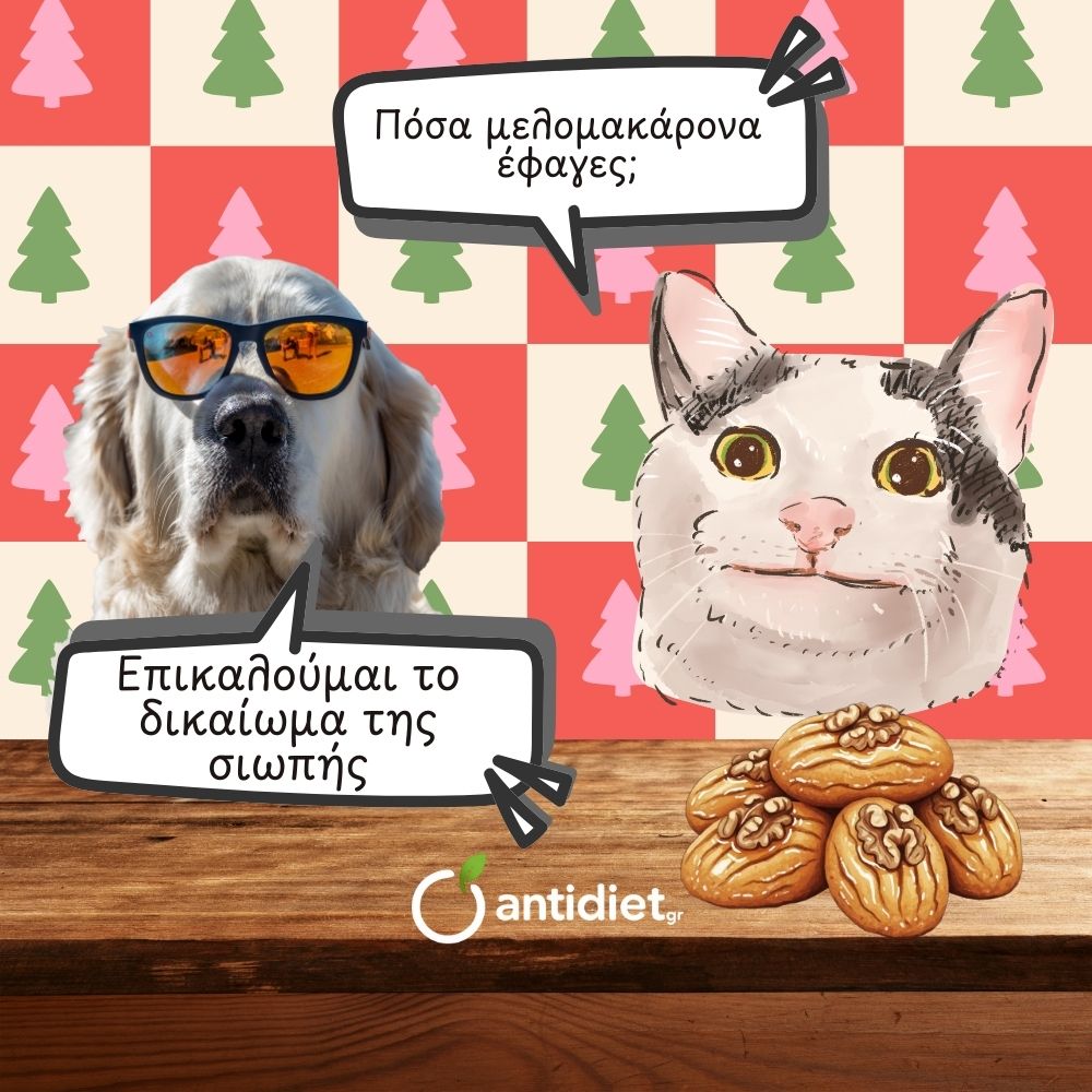 Πόσα μελομακάρονα έφαγες; Επικαλούμαι το δικαίωμα της σιωπής.